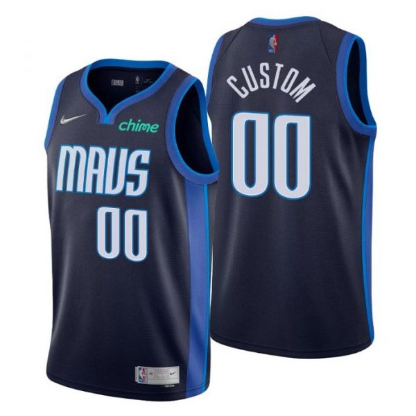 Personalized Men’s Dallas Mavericks Basketball Jersey Navy