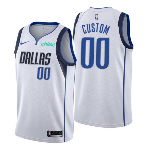 Personalized Men’s Dallas Mavericks Basketball Jersey White