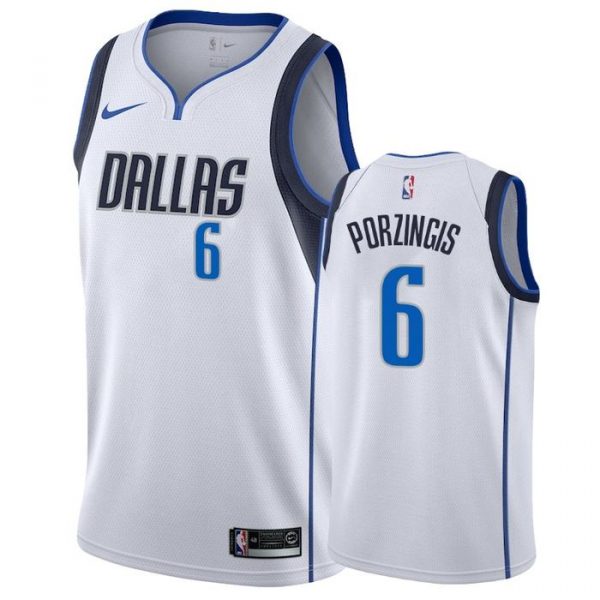 Personalized Men’s Kristaps Porzingis Dallas Mavericks Basketball Jersey White