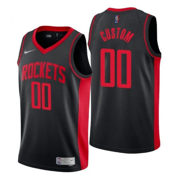 Personalized Men’s Houston Rockets Basketball Jersey Black