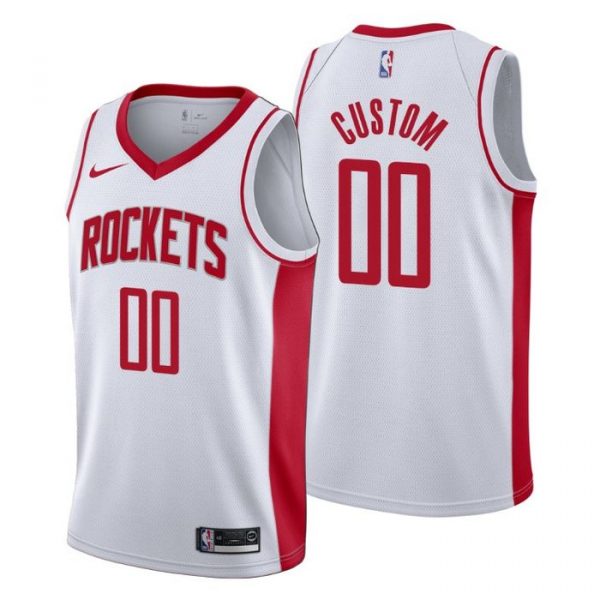 Personalized Men’s Houston Rockets Basketball Jersey White