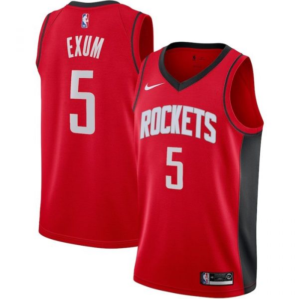 Personalized Men’s Dante Exum Houston Rockets Basketball Jersey Red