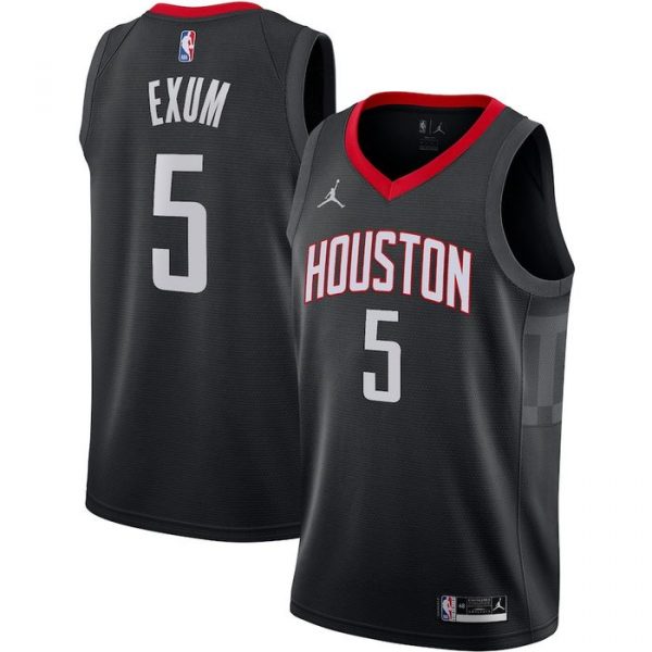Personalized Men’s Dante Exum Houston Rockets Basketball Jersey Black Statement