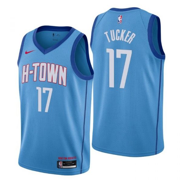 Personalized Men’s P.J. Tucker Houston Rockets Basketball Jersey Blue