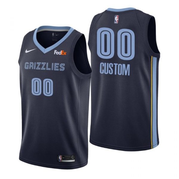 Personalized Men’s Memphis Grizzlies Basketball Jersey Navy