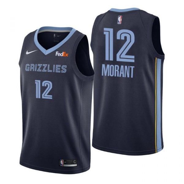Personalized Men’s Ja Morant Memphis Grizzlies Basketball Jersey Navy
