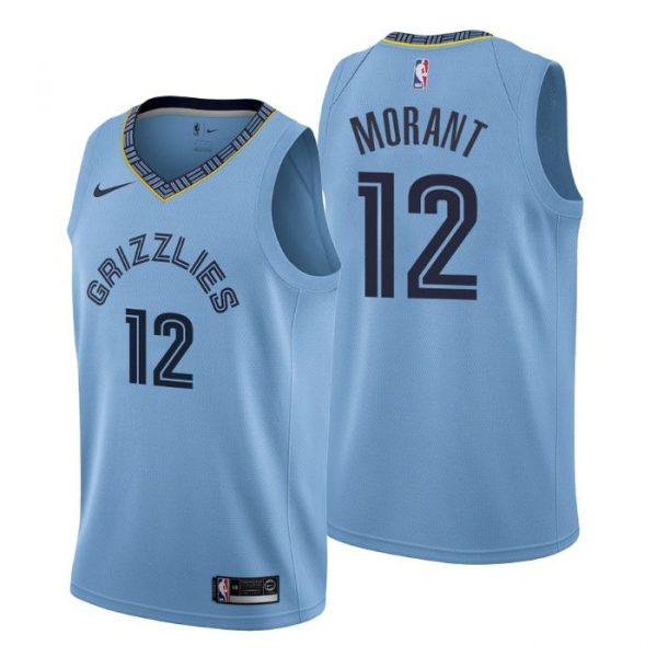 Personalized Men’s Ja Morant Memphis Grizzlies Basketball Jersey Blue