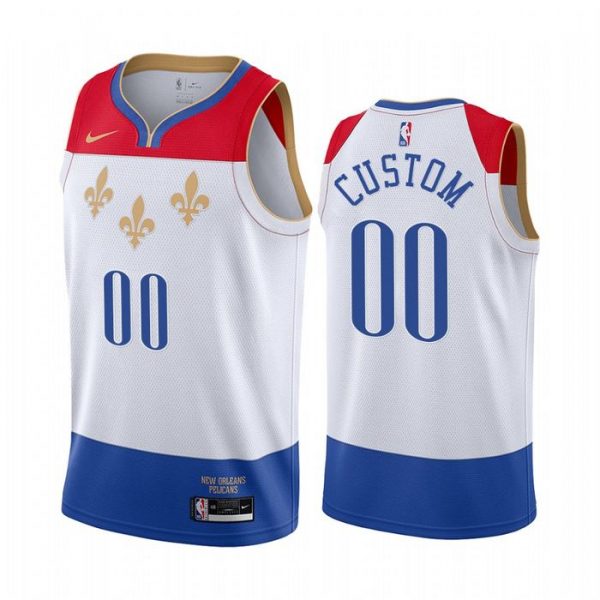 Personalized Men’s New Orleans Pelicans Basketball Jersey White
