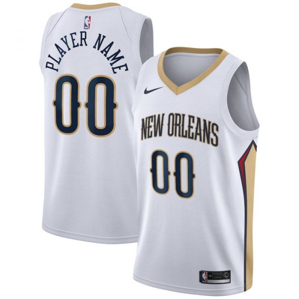 Personalized Men’s New Orleans Pelicans Basketball Jersey White