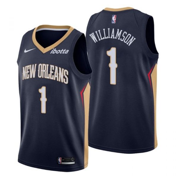 Personalized Men’s Zion Williamson New Orleans Pelicans Basketball Jersey Navy