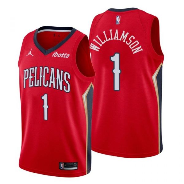 Personalized Men’s Zion Williamson New Orleans Pelicans Basketball Jersey Red