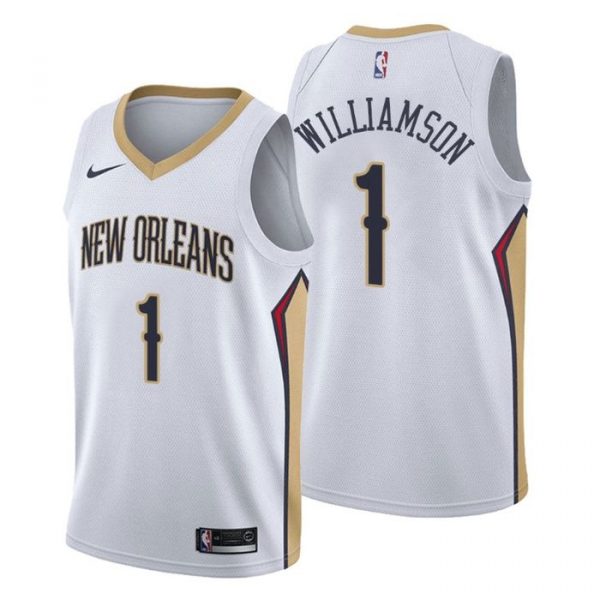 Personalized Men’s Zion Williamson New Orleans Pelicans Basketball Jersey White