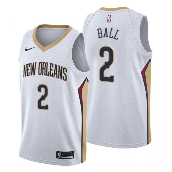 Personalized Men’s Lonzo Ball New Orleans Pelicans Basketball Jersey White