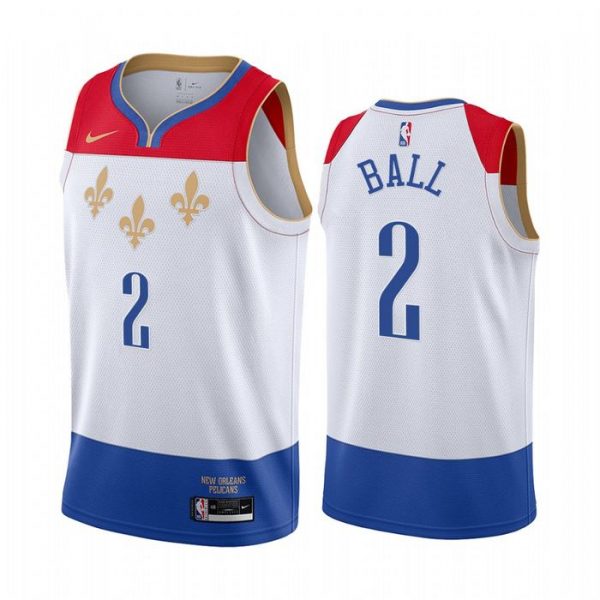 Personalized Men’s Lonzo Ball New Orleans Pelicans Basketball Jersey White