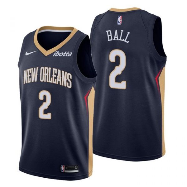 Personalized Men’s Lonzo Ball New Orleans Pelicans Basketball Jersey Navy