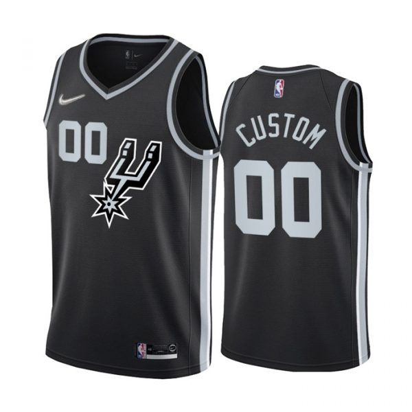 Personalized Men’s San Antonio Spurs Basketball Jersey Black