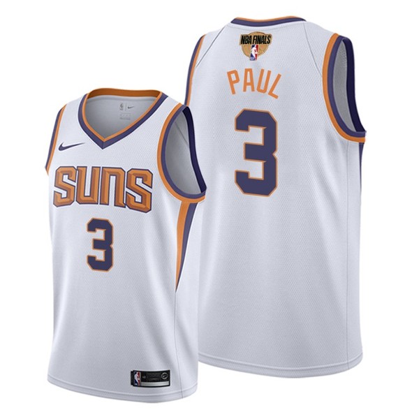 Personalized Men’s #3 Chris Paul Phoenix Suns 2021 NBA Finals Jersey White Association