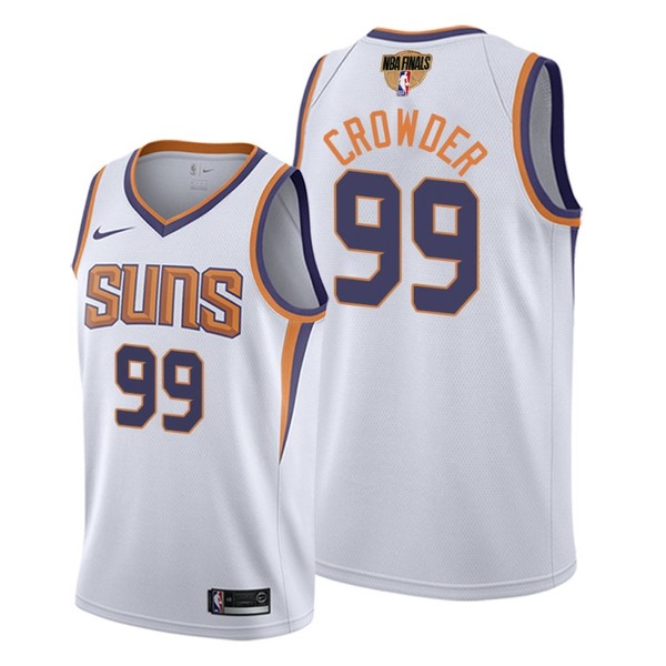 Personalized Men’s #99 Jae Crowder Phoenix Suns 2021 NBA Finals Jersey White Association