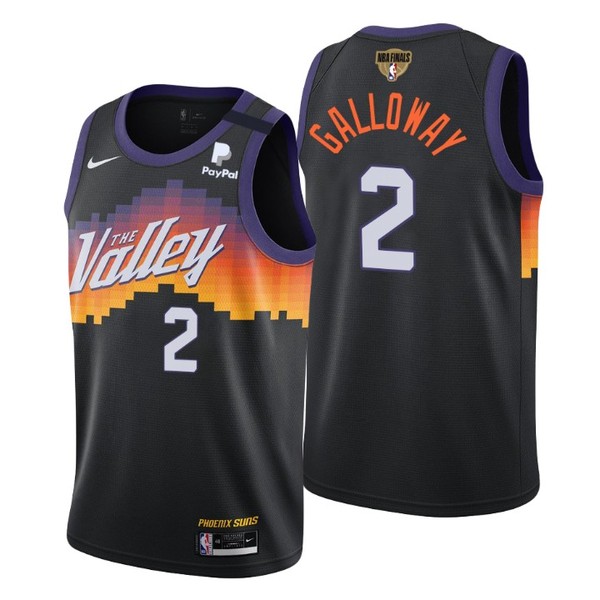 Personalized Men’s #2 Langston Galloway Phoenix Suns 2021 NBA Finals Jersey Black City Editon