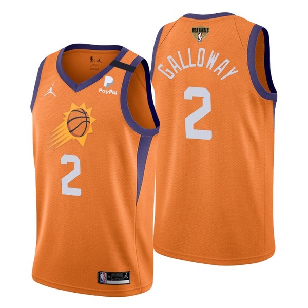 Personalized Men’s #2 Langston Galloway Phoenix Suns 2021 NBA Finals Jersey Statement Orange