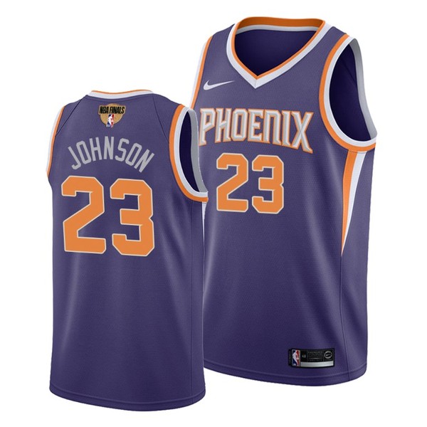 Personalized Men’s #23 Cameron Johnson Phoenix Suns 2021 NBA Finals Jersey Purple Icon Editon