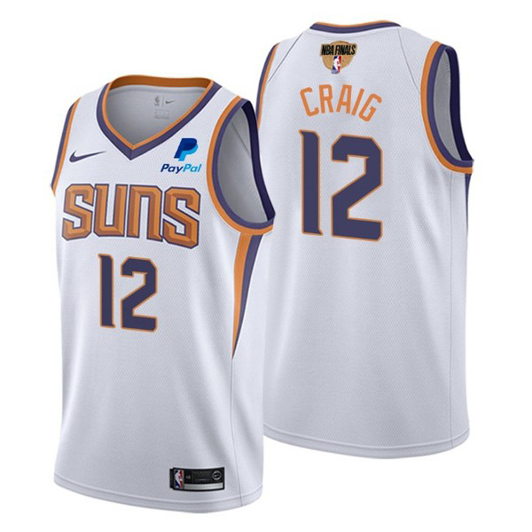 Personalized Men’s #12 Torrey Craig Phoenix Suns 2021 NBA Finals Jersey White Association