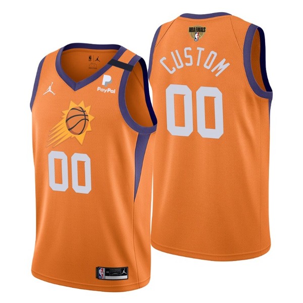 Personalized Men’s Phoenix Suns 2021 NBA Finals Jersey Statement Orange