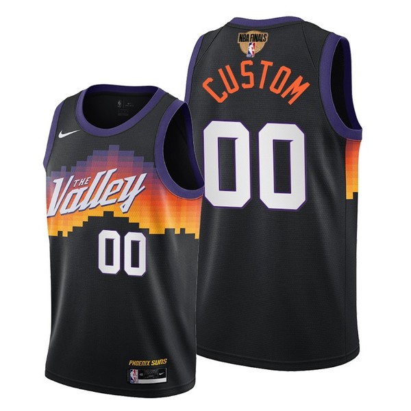 Personalized Men’s Phoenix Suns 2021 NBA Finals Jersey Black City Editon