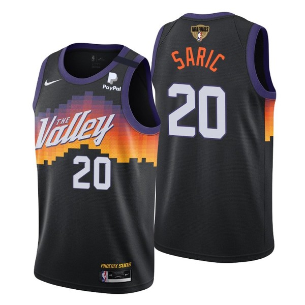 Personalized Men’s #20 Dario Saric Phoenix Suns 2021 NBA Finals Jersey Black City Editon