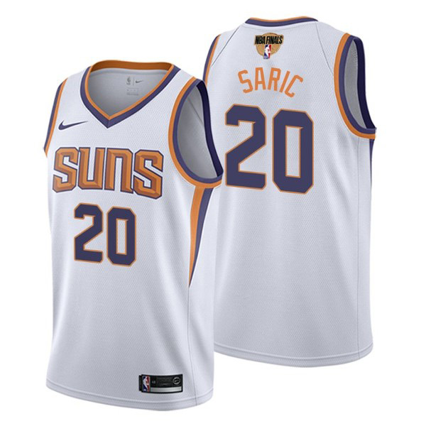 Personalized Men’s #20 Dario Saric Phoenix Suns 2021 NBA Finals Jersey White Association
