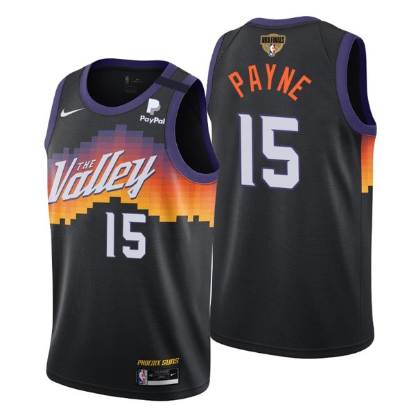 Personalized Men’s #15 Cameron Payne Phoenix Suns 2021 NBA Finals Jersey Black City Editon