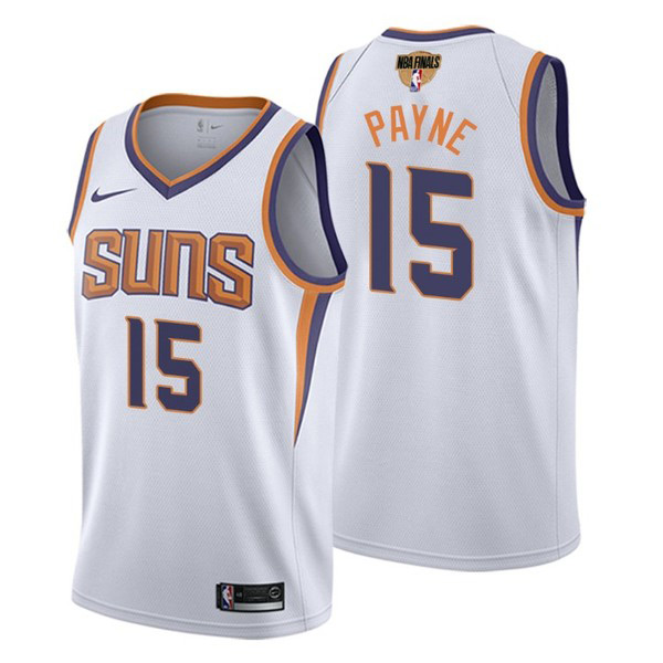 Personalized Men’s #15 Cameron Payne Phoenix Suns 2021 NBA Finals Jersey White Association