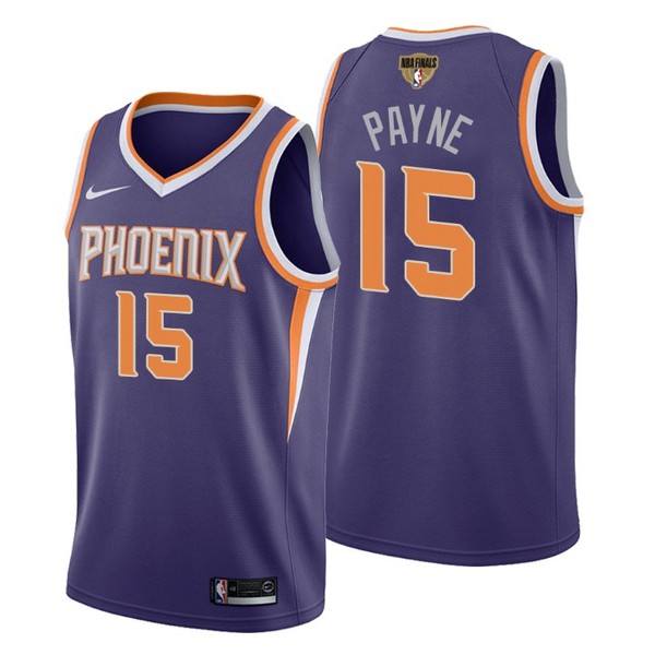 Personalized Men’s #15 Cameron Payne Phoenix Suns 2021 NBA Finals Jersey Purple Icon Editon
