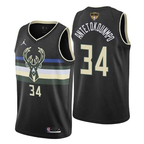 Personalized Men’s #34 Giannis Antetokounmpo Milwaukee Bucks 2021 NBA Finals Jersey Statement White
