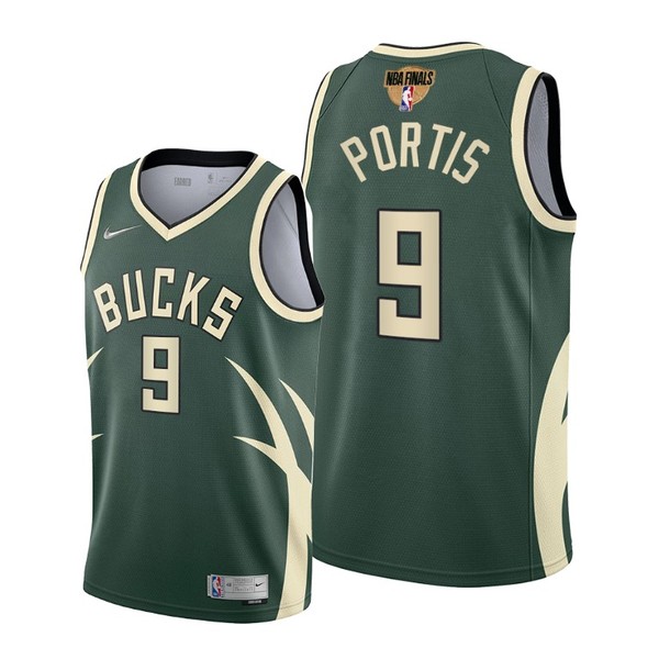 Personalized Men’s #9 Bobby Portis Milwaukee Bucks 2021 NBA Finals Jersey Green Earned