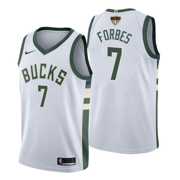 Personalized Men’s #7 Bryn Forbes Milwaukee Bucks 2021 NBA Finals Jersey White Association