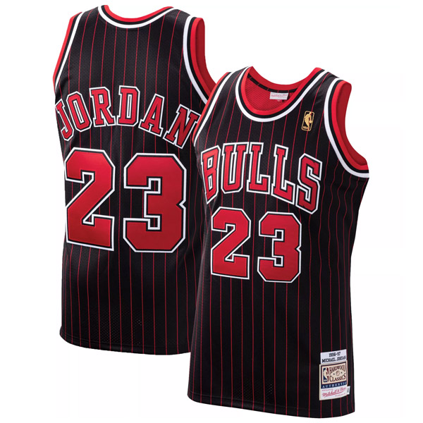 Personalized Men’s Chicago Bulls #23 Michael Jordan Black 1996-97 Hardwood Classics Jersey Stitched