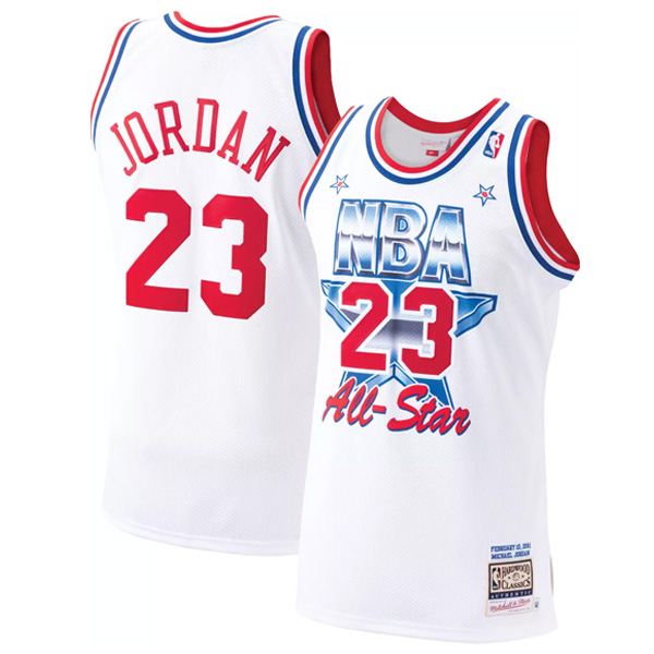 Personalized Men’s Chicago Bulls #23 Michael Jordan White 1991 NBA All-Star Hardwood Classics Jersey Stitched