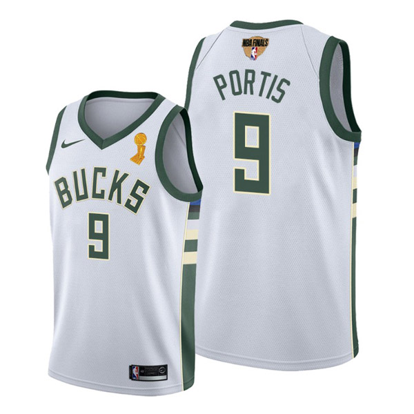 Personalized Youth Bobby Portis Milwaukee Bucks 2021 NBA Finals Champions Jersey White Association