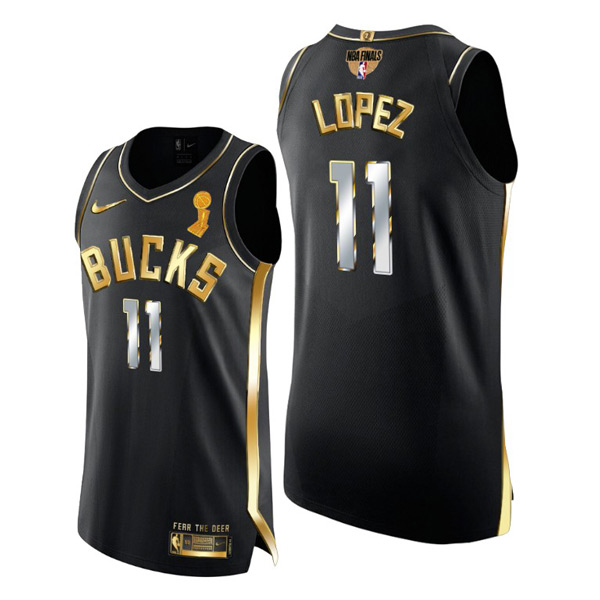 Personalized Youth Brook Lopez Milwaukee Bucks 2021 NBA Finals Champions Jersey