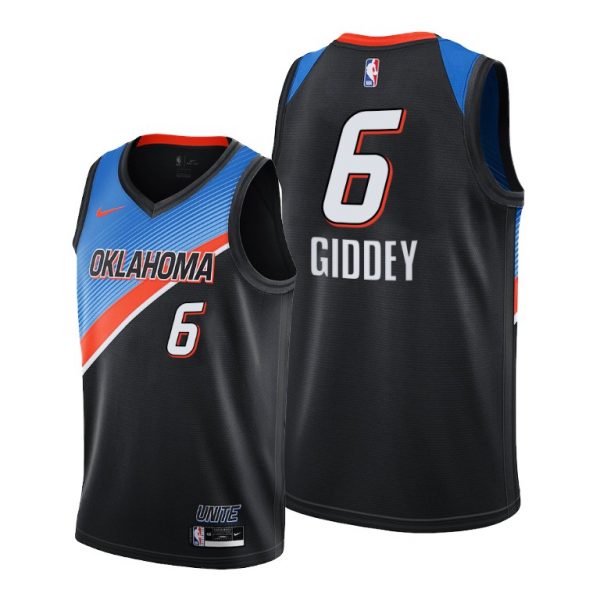Personalized Men’s Josh Giddey Oklahoma City Thunder 2021 NBA Draft Jersey Black