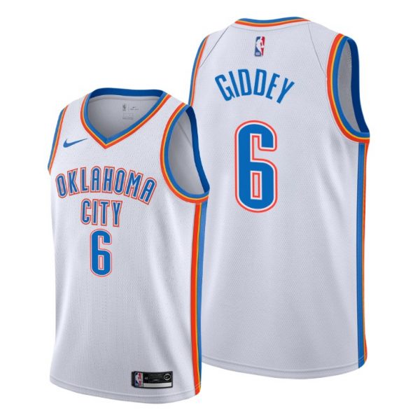 Personalized Men’s Josh Giddey Oklahoma City Thunder 2021 NBA Draft Jersey White Association