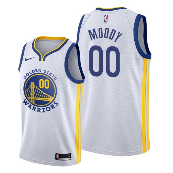 Personalized Men’s Moses Moody Golden State Warriors 2021 NBA Draft Jersey White Association