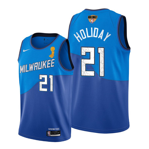 Personalized Youth Jrue Holiday Milwaukee Bucks 2021 NBA Finals Champions Jersey