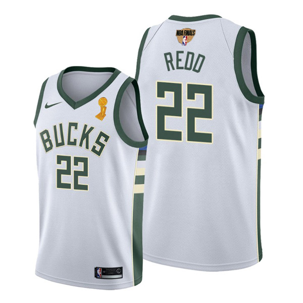 Personalized Youth Michael Redd Milwaukee Bucks 2021 NBA Finals Champions Jersey White Association