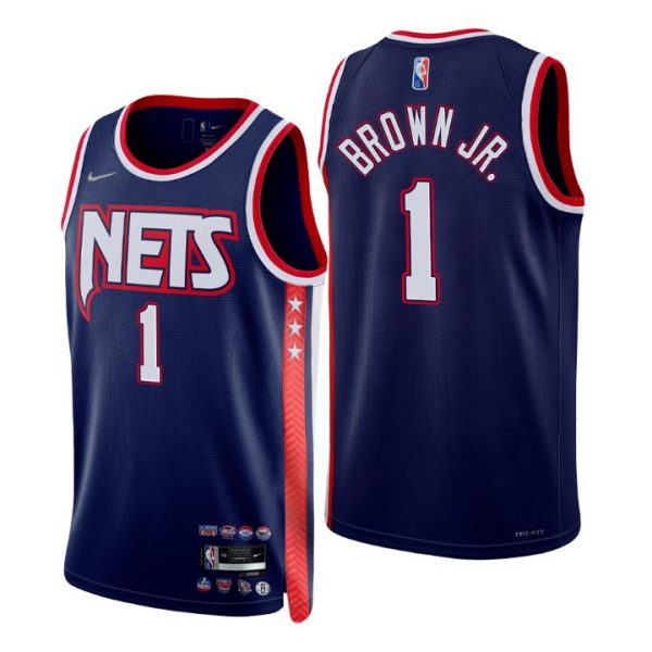 Personalized Men’s Bruce Brown Jr. Brooklyn Nets 75th Anniversary Diamond Jersey