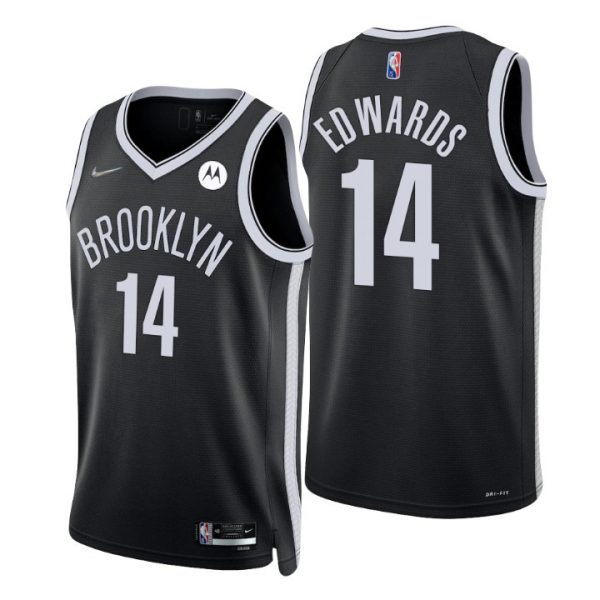 Personalized Men’s Kessler Edwards Brooklyn Nets 75th Anniversary Diamond Jersey