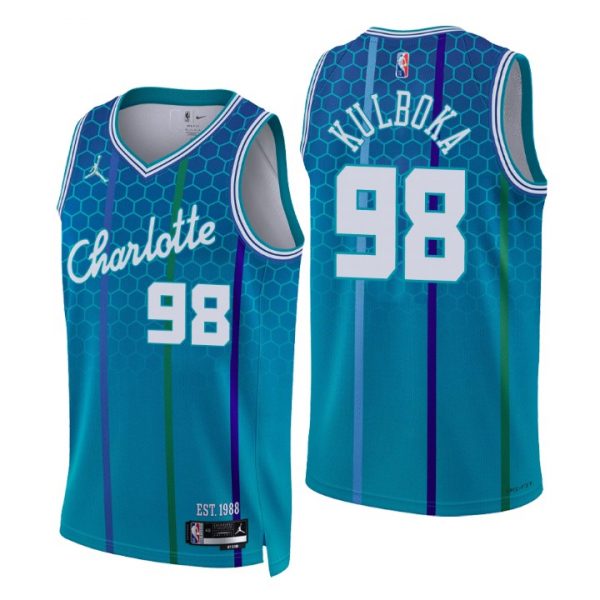 Personalized Men’s Arnoldas Kulboka Charlotte Hornets 75th Anniversary Diamond Jersey