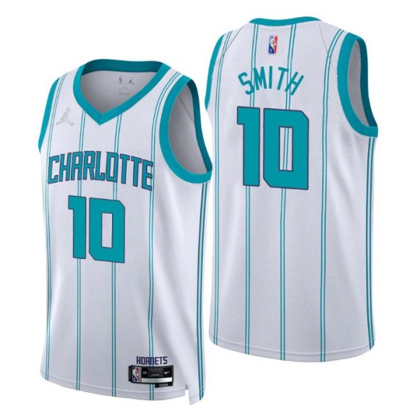 Personalized Men’s Ish Smith Charlotte Hornets 75th Anniversary Diamond Jersey White Association