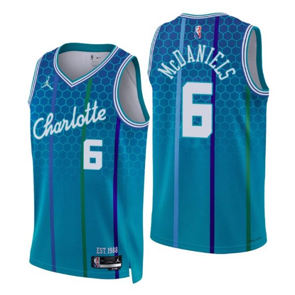 Personalized Men’s Jalen Mcdaniels Charlotte Hornets 75th Anniversary Diamond Jersey